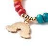 Cute Rainbow Alloy Enamel Charm Bracelet for Kid BJEW-JB06779-6