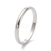 Non-Tarnish 2mm Polished Plain Dome Finger Ring for Girl Women RJEW-C012-05A-P-3