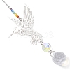 4Pcs Glass Teardrop Hanging Suncatchers HJEW-JM04654-7