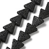 Triangle Dyed Natural Lava Rock Beads Strands G-O126-04A-10-1
