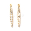 Brass Micro Pave Clear Cubic Zirconia Pendants KK-E098-03G-1