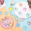 16Pcs 8 Colors Cartoon Bear Silicone Focal Beads JX699A-6
