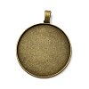 Vintage Tibetan Style Alloy Pendant Cabochon Settings TIBEP-M018-146AB-NF-1