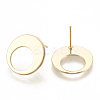 Brass Stud Earring Findings X-KK-N186-54G-2