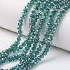 Electroplate Transparent Glass Beads Strands LS-EGLA-A034-T8mm-S13-1