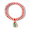 Christmas 304 Stainless Steel Enamel Charm Bracelets ZQ4442-21-1