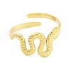 Real 18K Gold Plated 304 Stainless Steel Open Cuff Rings for Women LS-RJEW-B061-01G-07-2