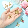 5Pcs 5 Styles Woman Theme Brass Enamel European Dangle Charms KK-CJ0003-91-4