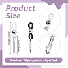40Pcs 2 Colors Silicone Zipper Holder Upper for Jeans HJEW-NB00228-2