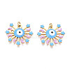 304 Stainless Steel Enamel Pendants STAS-N115-19A-G-1