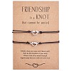 2Pc 2 Style 430 Stainless Steel Knot Heart Link Bracelets Set JB718A-1