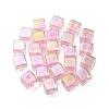 UV Plating Transparent Acrylic European Beads OACR-F004-10F-1