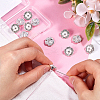 12Pcs Alloy Rhinestone Shank Buttons BUTT-GF0003-66-6