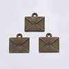 Tibetan Style Alloy Mail Charms LS-EA10712Y-AB-1
