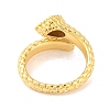 Teardrop Brass Micro Pave Clear Cubic Zirconia Open Cuff Rings RJEW-U009-06G-3