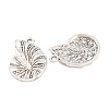 Tibetan Style Alloy Conch Shell Pendants TIBEP-Q043-224-RS-3