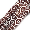 Rice Shape Tibetan Style dZi Beads Strands G-A269-A15-01-2