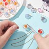 30Pcs 6 Colors Transparent Glass Pendants GLAA-CJ0002-17-4