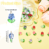 10Pcs Glass Pendants PALLOY-YW00063-01-3