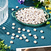 500Pcs Plating Acrylic Beads PACR-TADJ0001-01C-4