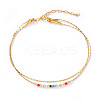 Elegant Glass Seed Beaded Bracelets JA5046-2-3