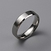 Matte Style 304 Stainless Steel Wide Band Finger Rings for Women Men RJEW-WH0009-14G-P-1