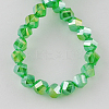 Electroplate Glass Beads Strands X-EGLA-R031-12mm-11-2