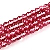 Baking Paint Transparent Glass Beads Strands DGLA-N011-6mm-06-1