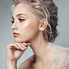 2 Pairs 2 Colors Alloy Star Tassel Dangle Stud Earrings for Women EJEW-AN0001-57-6
