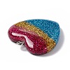 Rainbow Color Transparent Resin Pendants LS-RESI-C029-03-3