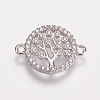 Brass Micro Pave Cubic Zirconia Links ZIRC-E143-40P-1