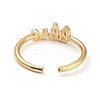 Constellation/Zodiac Sign Brass Cuff Rings RJEW-J074-05G-K-3