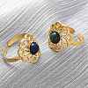 304 Stainless Steel Adjustable Open Cuff Rings RJEW-A071-05G-3