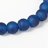 Stretchy Frosted Glass Beads Kids Bracelets for Children's Day BJEW-JB01768-04-2