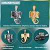 6Pcs 2 Colors PVD Vacuum Plating 304 Stainless Steel Pendants STAS-UN0038-90-4