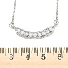 Brass with ABS Plastic Imitation Pearl Pea Pod Pendant Necklaces NJEW-P347-01P-5
