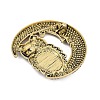 Owl with Moon Alloy Rhinestone Brooches for Backpack Clothes PALLOY-D361-19G-2