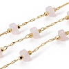 Handmade Natural Rose Quartz Beaded Chains CHC-E019-02E-1