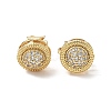 Brass Micro Pave Clear Cubic Zirconia Clip-on Earrings EJEW-A132-02B-G-4