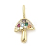 Brass Micro Pave Cubic Zirconia Pendants KK-S514-04F-G-1