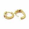 Colorful Rhombus & Heart Cubic Zirconia Hoop Earrings EJEW-H093-08G-2