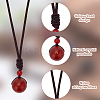 ANATTASOUL 6Pcs 6 Style Gemstone Pendant Necklaces NJEW-AN0001-34-3