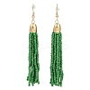 Boho Seed Bead Tassel Earrings EJEW-Z072-03B-2