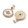 Brass Micro Pave Cubic Zirconia Charms KK-L222-019G-3