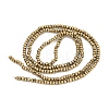 Electroplated Synthetic Non-Magnetic Hematite Beads Strands G-C136-K01-01-2