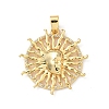 Brass Micro Pave Cubic Zirconia Pendants KK-F905-18G-02-1