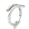 Snake Alloy Open Cuff Rings RJEW-K275-70AS-1