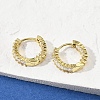 Brass Micro Pave Cubic Zirconia Hoop Earrings EJEW-M082-11G-2
