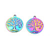 Ion Plating(IP) 201 Stainless Steel Pendants STAS-T063-186M-2