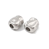 Hammered 304 Stainless Steel Beads STAS-B127-01P-07-2